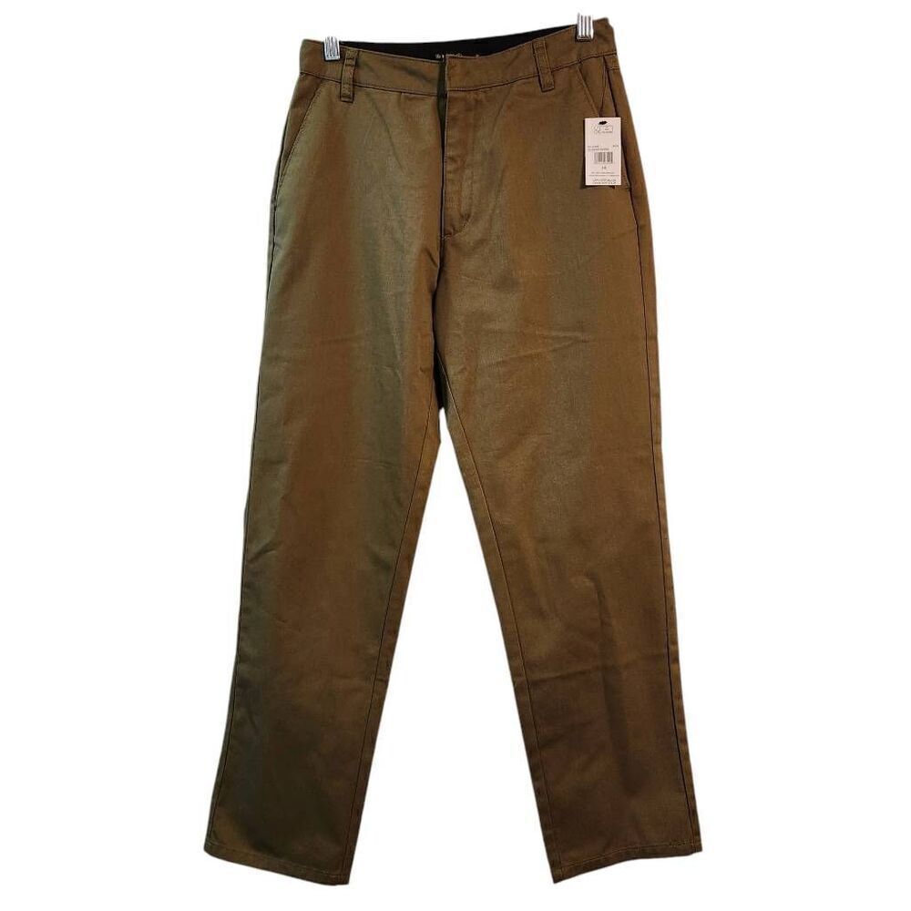 Volcom So‎ Chickie High Rise Chino Pants Green Womens Size 26 NEW